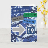 Carte Blue Video Gamer 19e anniversaire (Fleur jaune)