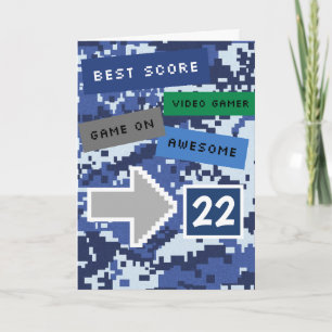 Carte Blue Video Gamer 22e anniversaire