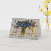 Carte Blue Violets Fond Friend (Fleur jaune)