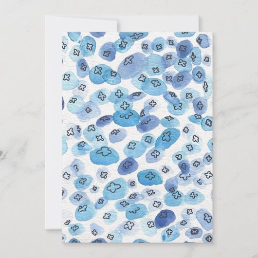 Carte Blue Watercolor Jellfish (Devant)
