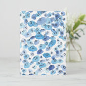 Carte Blue Watercolor Jellfish (Debout devant)