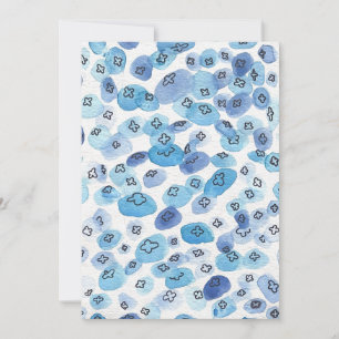 Carte Blue Watercolor Jellfish