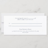 Carte Blue Watercolor Script Modern Cadeau Certificat (Dos)