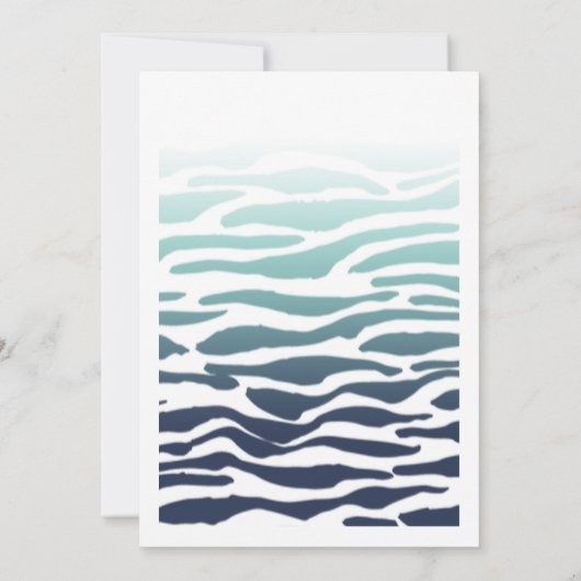 Carte Blue Wave Ancre Mariage Navy/Wht ID836 (Dos)