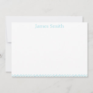 Carte Blue Waves Watercolor Motif Stationsimple