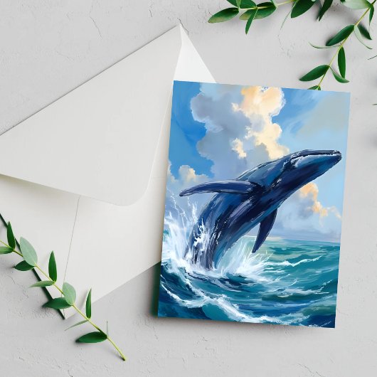 Carte Blue Whale Ocean Animal