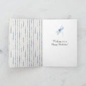 Carte Blue White Stripes Dragonfly Believe (Intérieur)