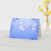 Carte "Blue Willow Doves" (Fleur jaune)