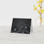 Carte Blue Winter Note (Fleur jaune)