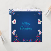 Carte Blue Winter Wishes (Devant/Arrière en situation)