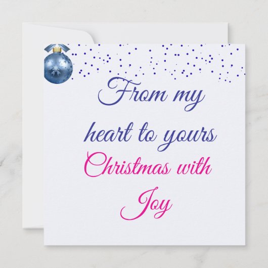 Carte Blue Winter Wishes (Dos)