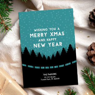 Carte Blue Xmas depuis les Bois