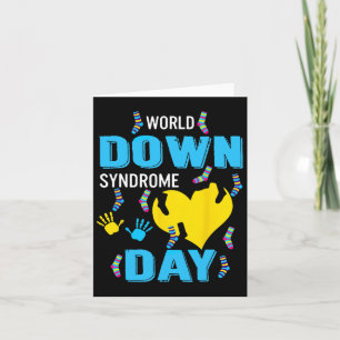 Carte Blue Yellow Heart 21 World Down Syndrome Sensibili