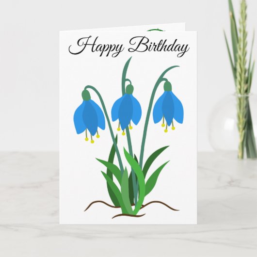 Carte Bluebells Birthday Greeting Card (Devant)
