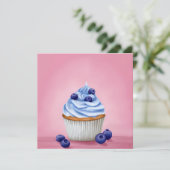 Carte Blueberry cupcake (Debout devant)