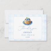 Carte Blueberry Pancake Baby Brunch Douche Merci (Devant)
