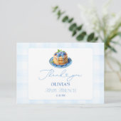 Carte Blueberry Pancake Baby Brunch Douche Merci (Debout devant)
