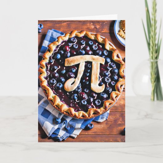 Carte Blueberry Pie Pour Pi Day (Devant)