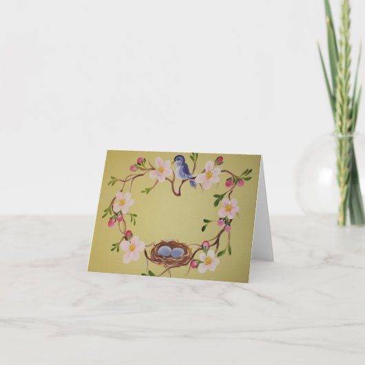 Carte Bluebird & Apple Blossoms (Devant)