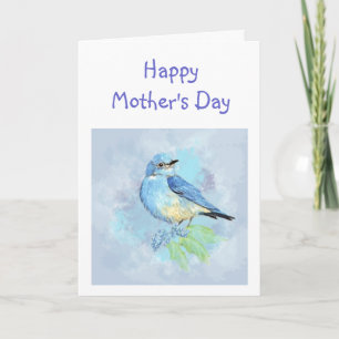 Carte Bluebird Bird Art Scripture Fête des Mères chrétie