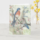 Carte Bluebird Get Well Bientôt (Fleur jaune)