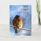 Carte Bluebird Happiness Photo Anniversaire (Devant)