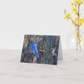 Carte Bluebird of Happiness Grey Card (Fleur jaune)