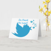 CARTE BLUEBIRD OF HAPPINESS TWEETE L'ANNIVERSAIRE DE SOE (Fleur jaune)