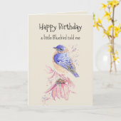 Carte Bluebird Personnalité Amusante Anniversaire (Fleur jaune)