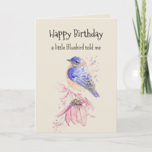 Carte Bluebird Personnalité Amusante Anniversaire