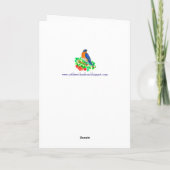 Carte Bluebird Red Roses Bonjour de New York (Dos)