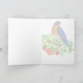 Carte Bluebird Red Roses Bonjour de New York (Intérieur)