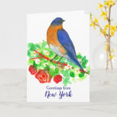 Carte Bluebird Red Roses Bonjour de New York (Fleur jaune)