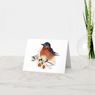 Carte Bluebird Watercolor Bluebird Note