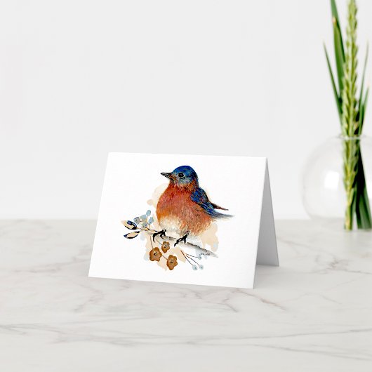 Carte Bluebird Watercolor Bluebird Note