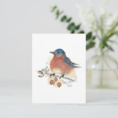 Carte Bluebird Watercolor Bluebird Note (Debout devant)