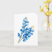 Carte Bluebonnet 4 Blank (Fleur jaune)