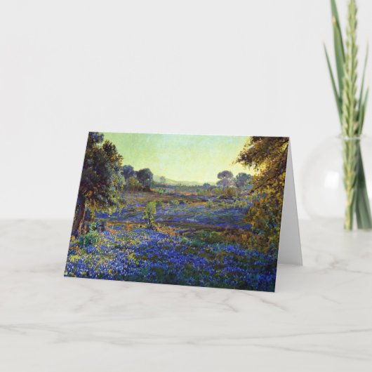 Carte Bluebonnets à la fin de l'après-midi, près de La G (Devant)