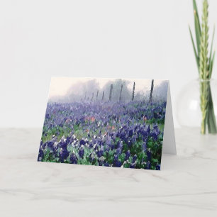 Carte Bluebonnets au printemps
