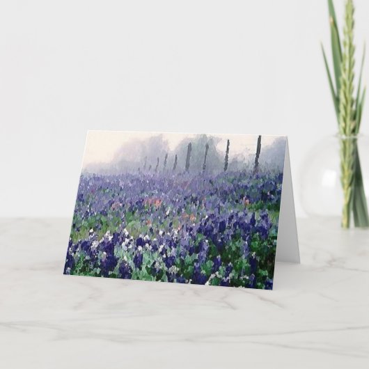 Carte Bluebonnets au printemps (Devant)
