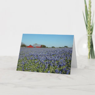 Carte Bluebonnets et Grange