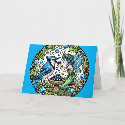 Carte Bluejay Fairy Blue Jay Fairies (Devant)