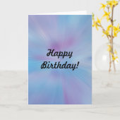 Carte Blues Abstraits et pourpres Anniversaire (Fleur jaune)