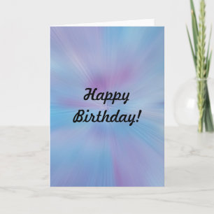 Carte Blues Abstraits et pourpres Anniversaire