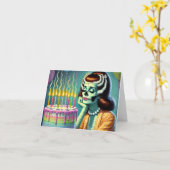 Carte Blues d'anniversaire (Fleur jaune)