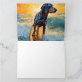 Carte Bluetick Coonhound Beach Plage Plage de surf Peint (Intérieur)