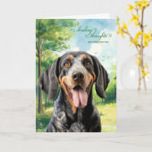 Carte Bluetick Coonhound Dog Country Meadow Get Well (Fleur jaune)