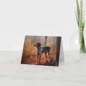 Carte Bluetick Coonhound en automne Leaves automne Inspi (Devant)
