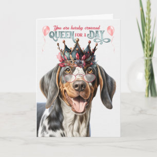 Carte Bluetick Coonhound Queen pour jour drôle Anniversa