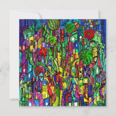 Carte Blumen-Baum im Häusermeer. (Devant)